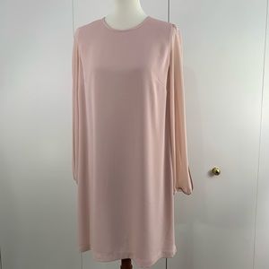 BCBGMAXAZRIA M dress long slit sleeve sheath